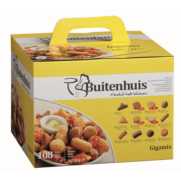 Buitenhuis mini snacks gigamix - 108 stuks